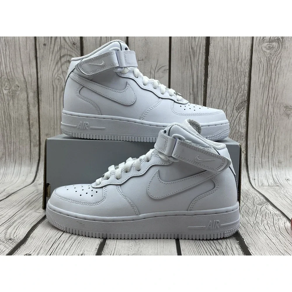 Nike Kids Air Force 1 Mid GS 'White' Size 4Y 314195 113